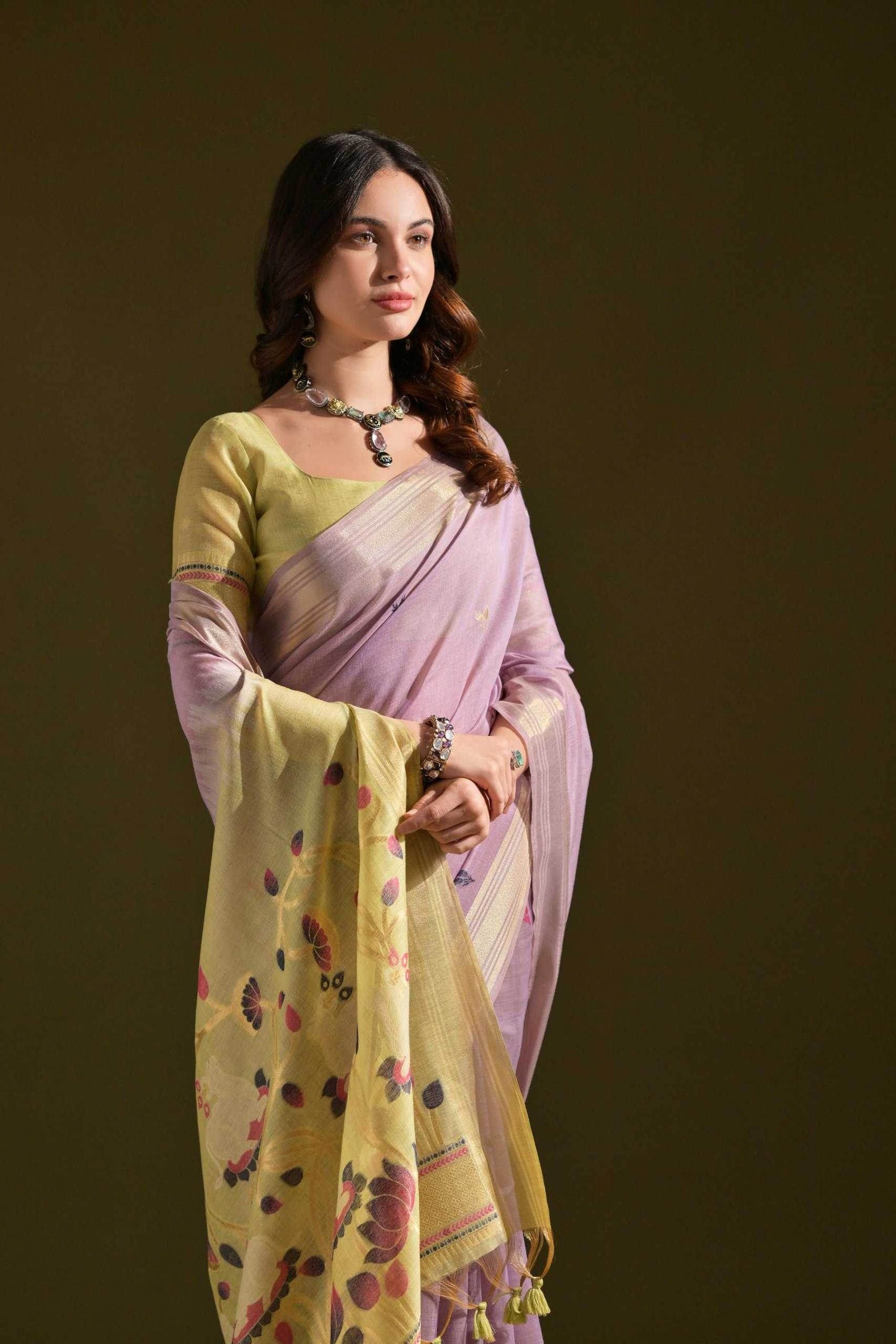 Muga Silk Designer Sarees Butta Saree - MYLUXURY LANE ENTERPRISE