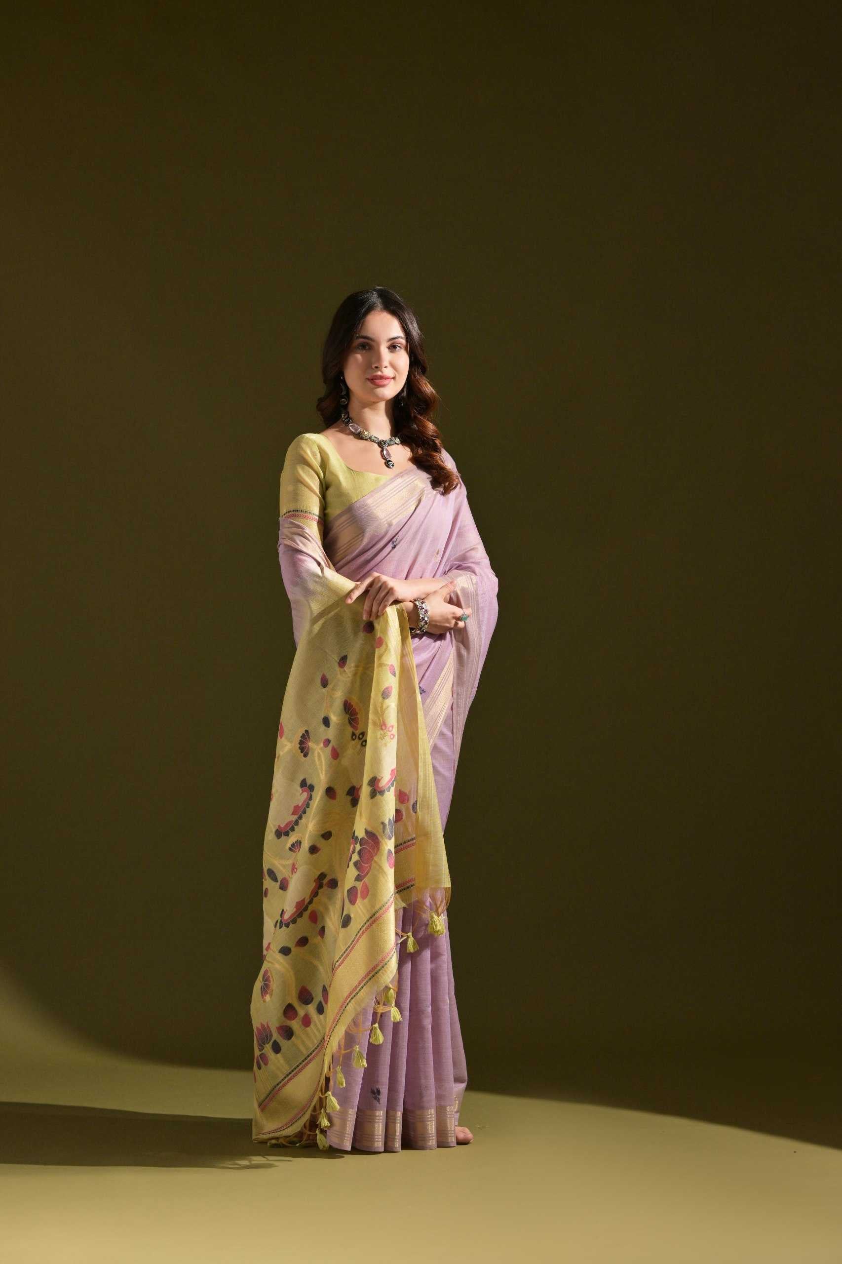 Muga Silk  Designer Sarees Butta Saree