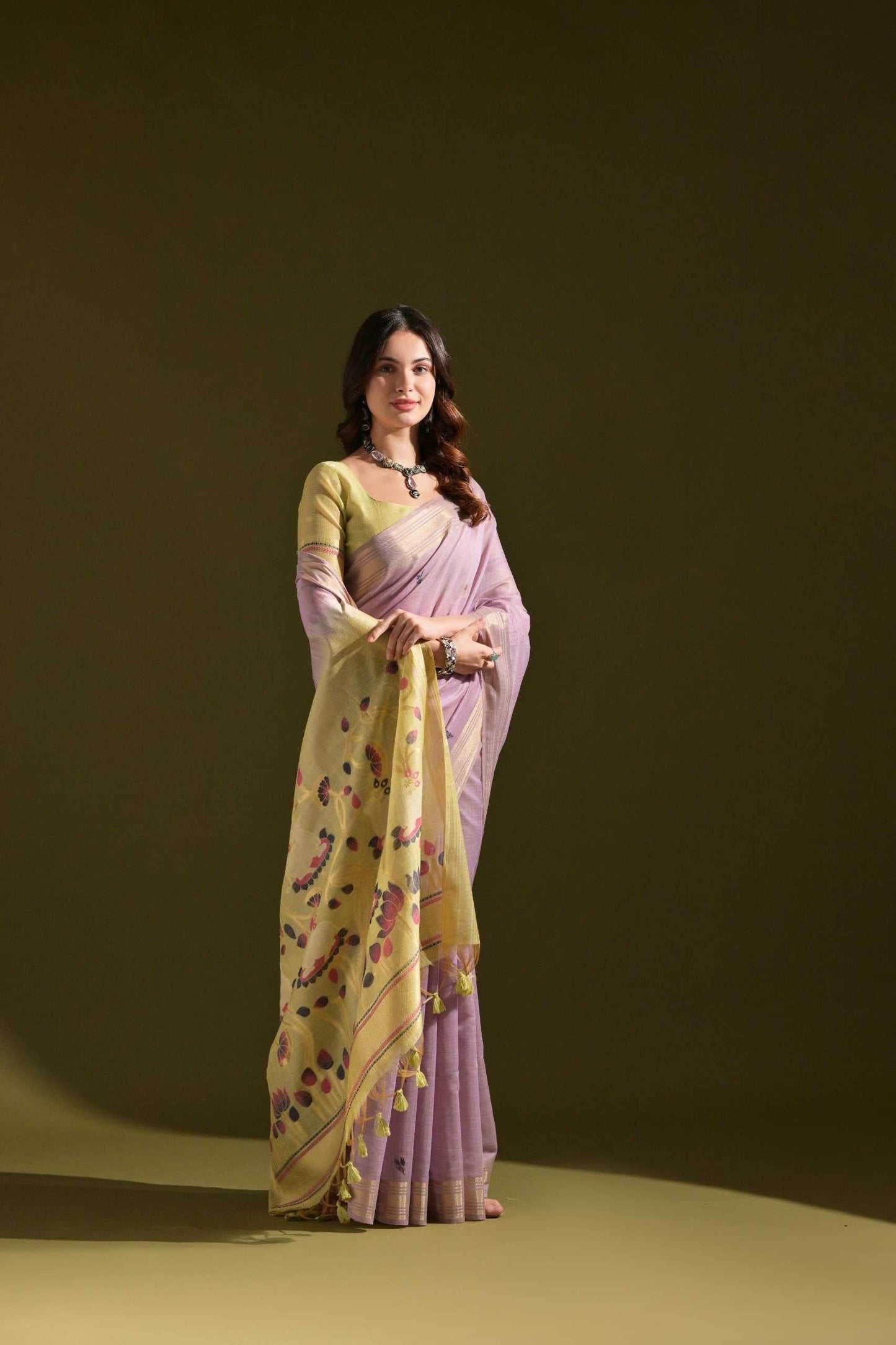 Muga Silk Designer Sarees Butta Saree - MYLUXURY LANE ENTERPRISE