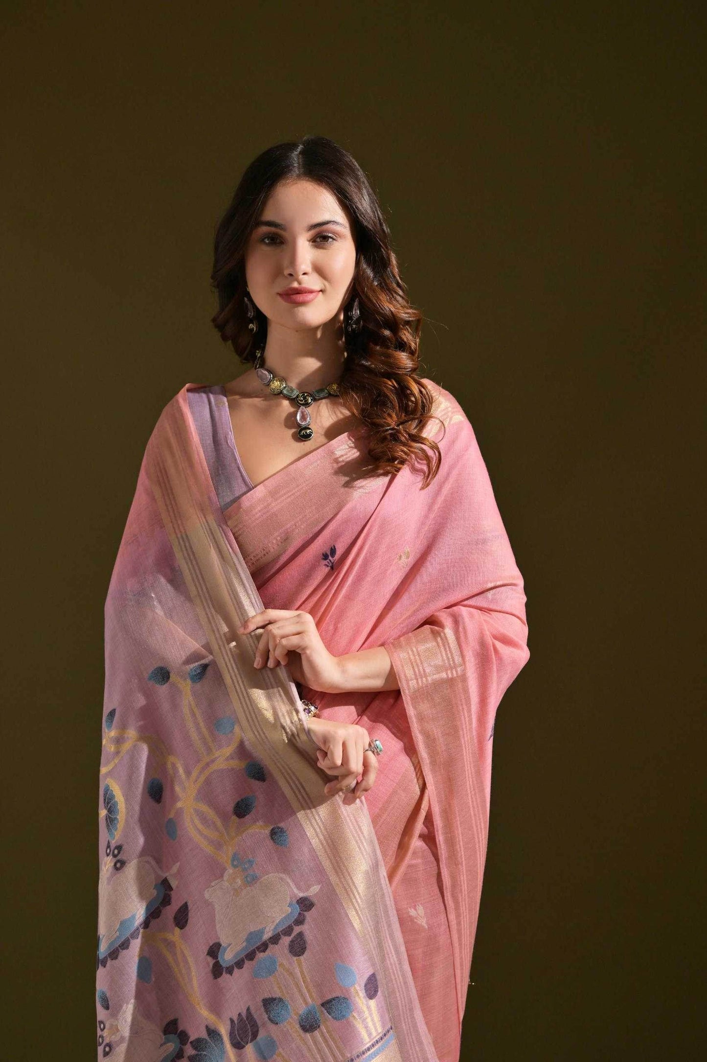 Muga Silk Designer Sarees Butta Saree - MYLUXURY LANE ENTERPRISE