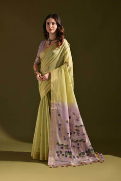 Muga Silk Designer Sarees Butta Saree - MYLUXURY LANE ENTERPRISE