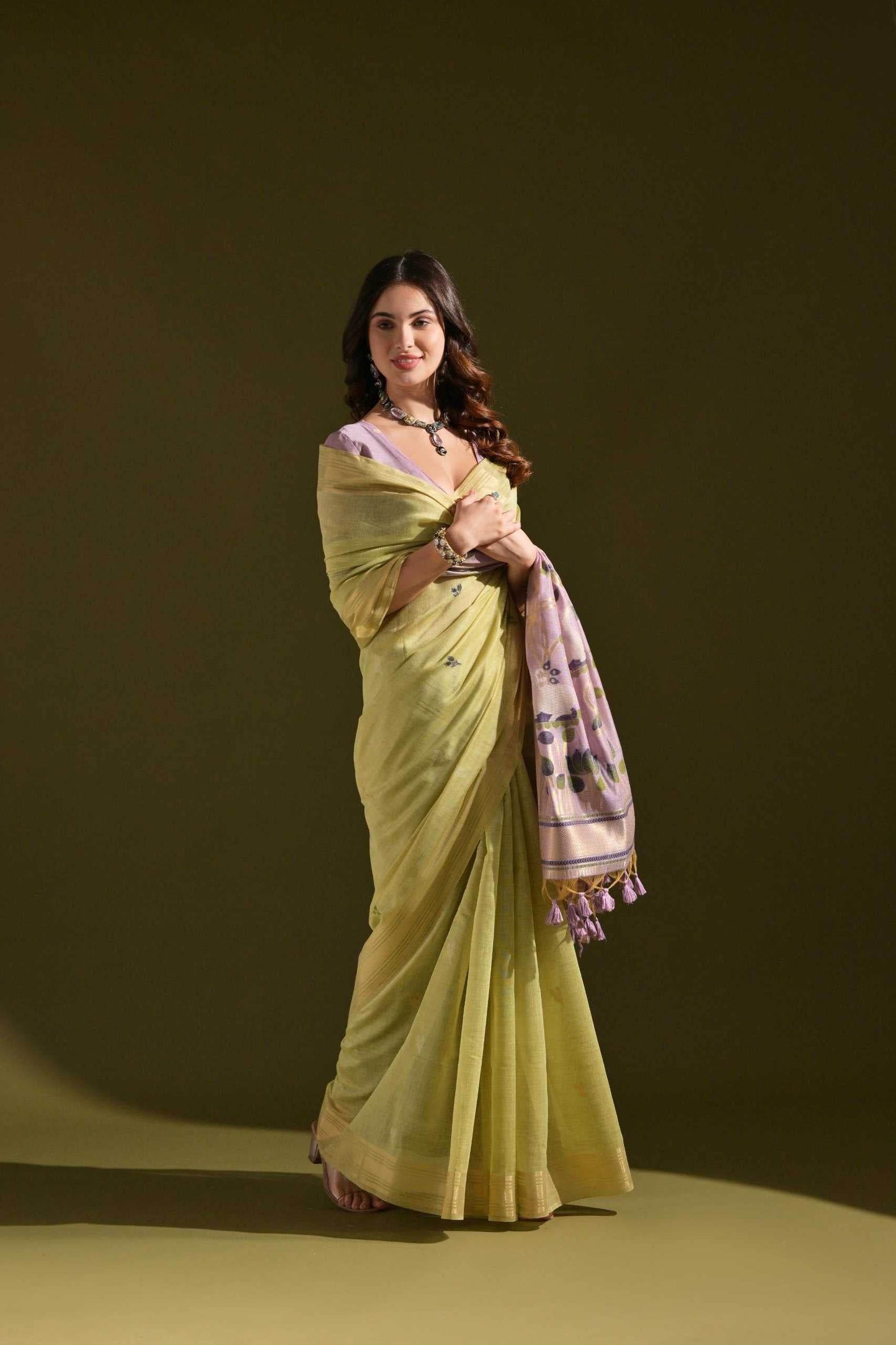 Muga Silk Designer Sarees Butta Saree - MYLUXURY LANE ENTERPRISE