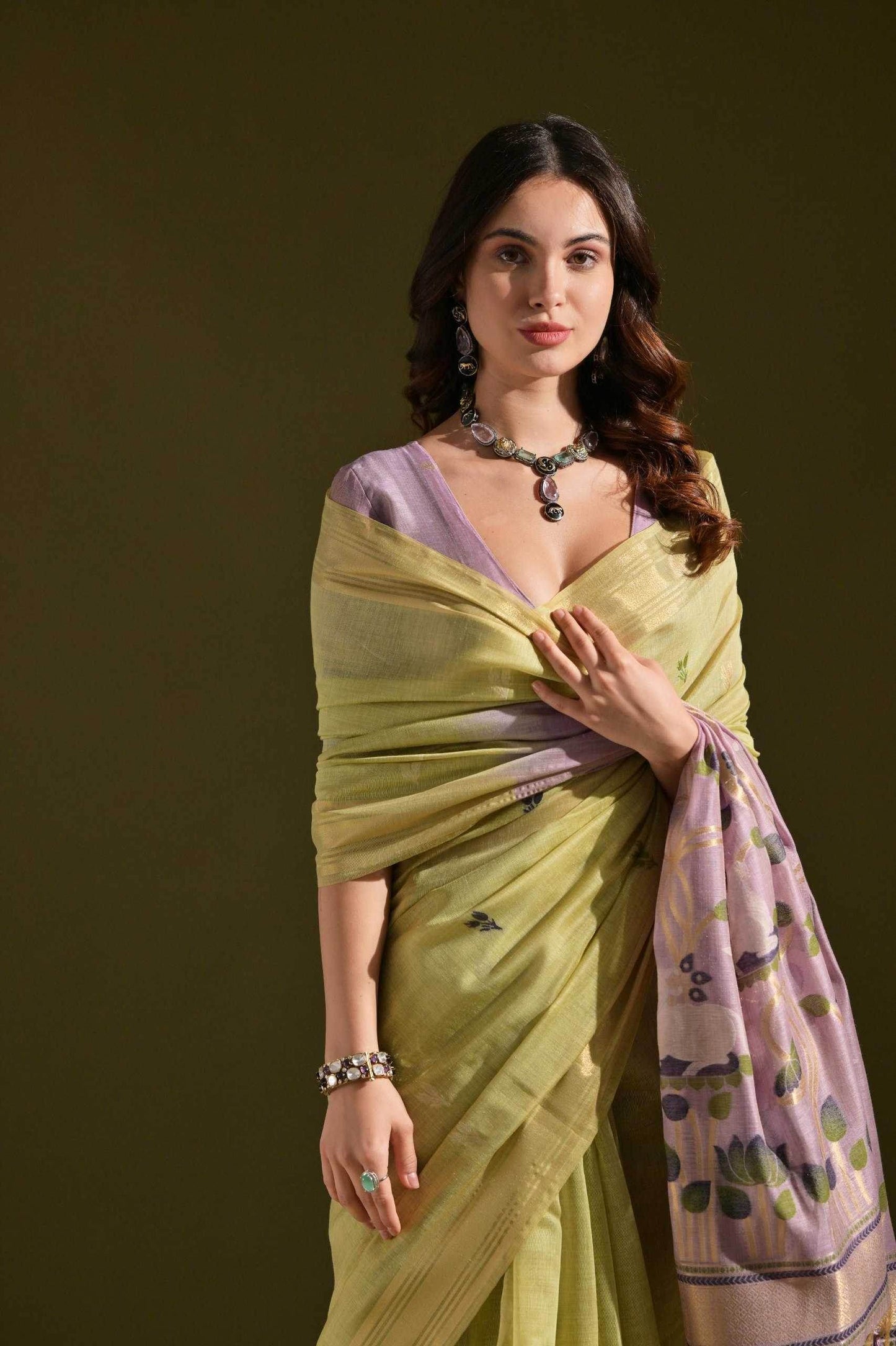Muga Silk Designer Sarees Butta Saree - MYLUXURY LANE ENTERPRISE