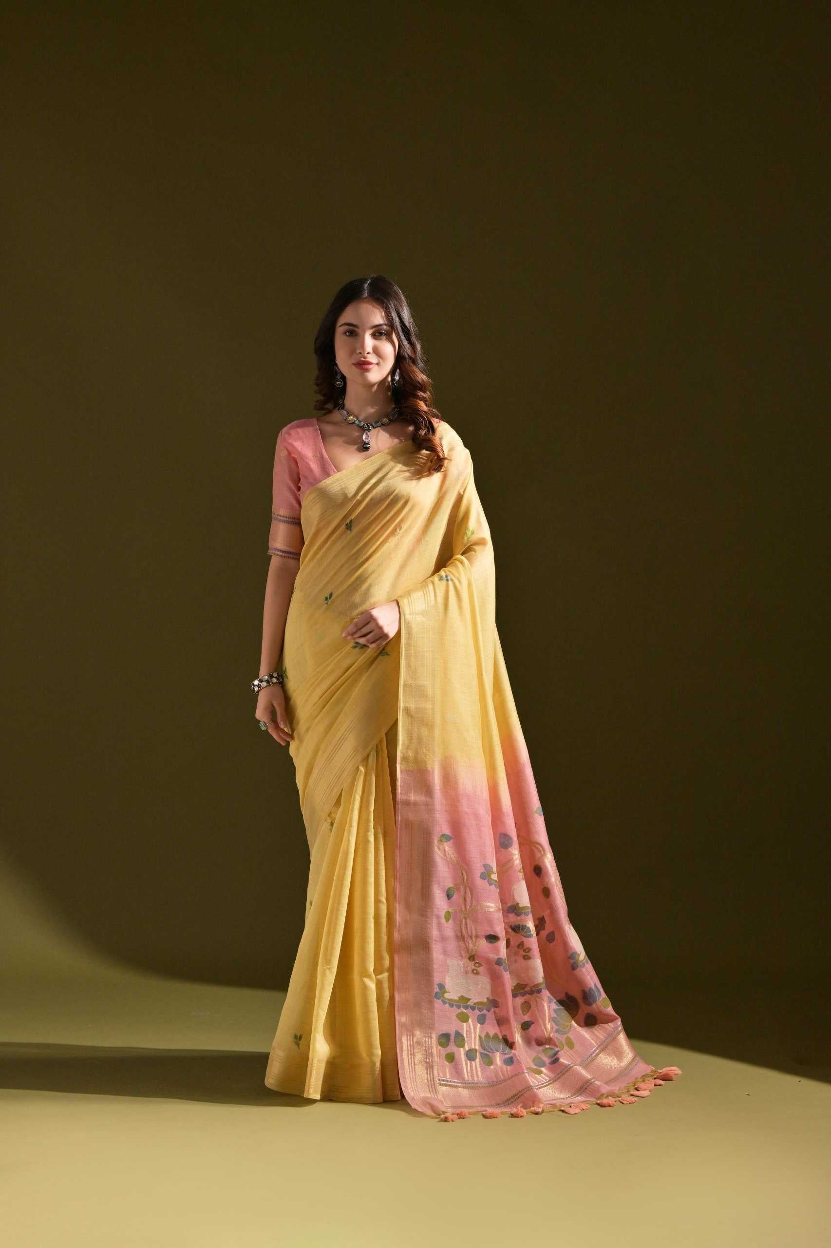 Muga Silk  Designer Sarees Butta Saree
