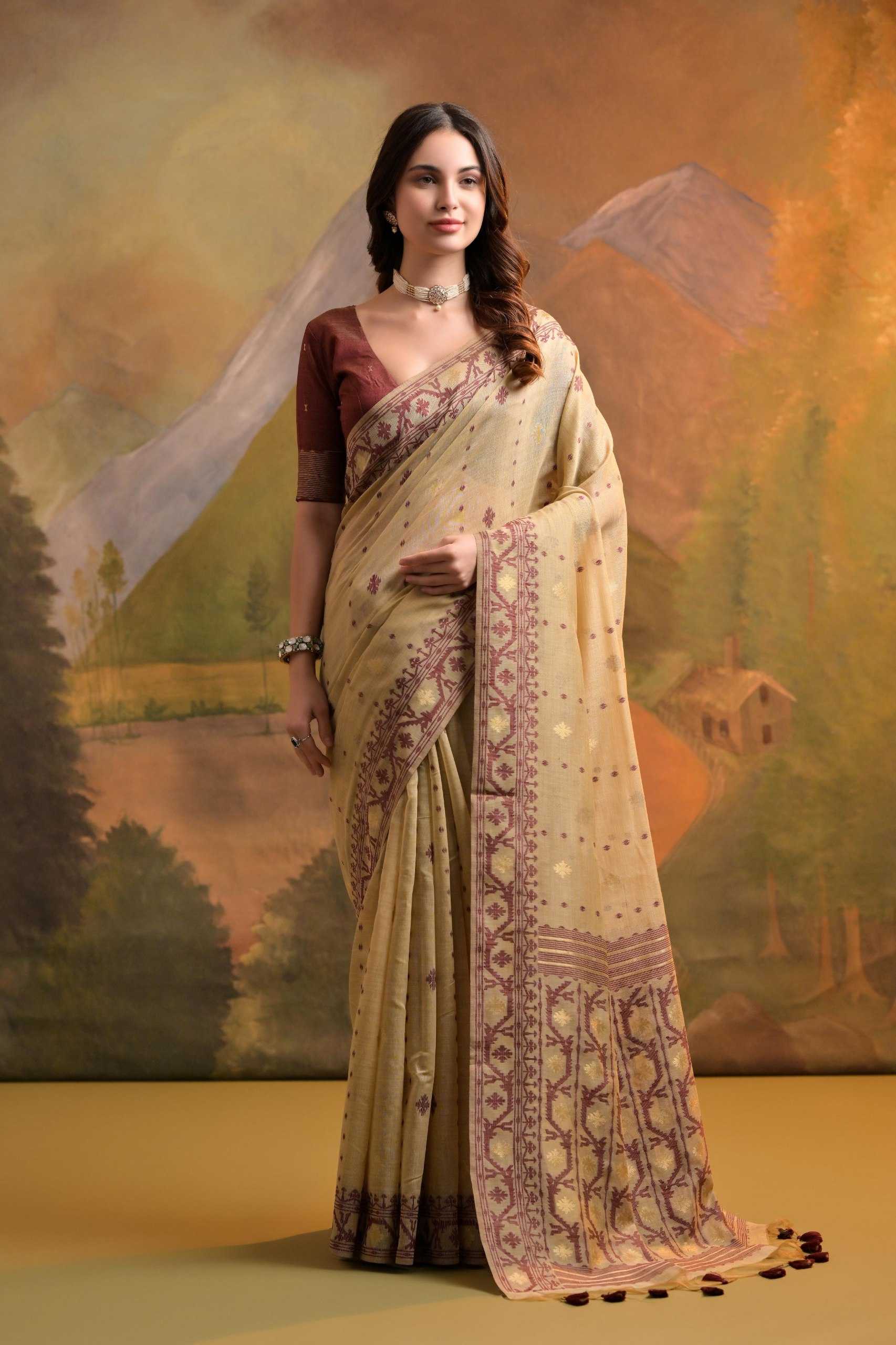 Muga Silk  Cotton Sarees