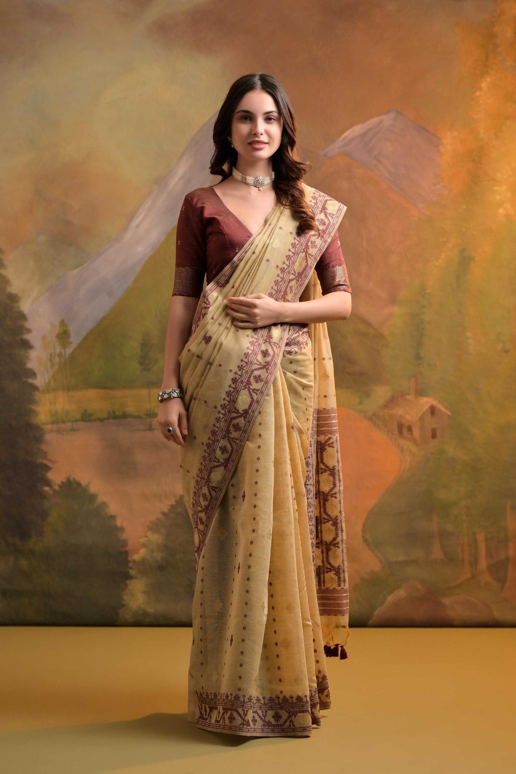Muga Silk  Cotton Sarees