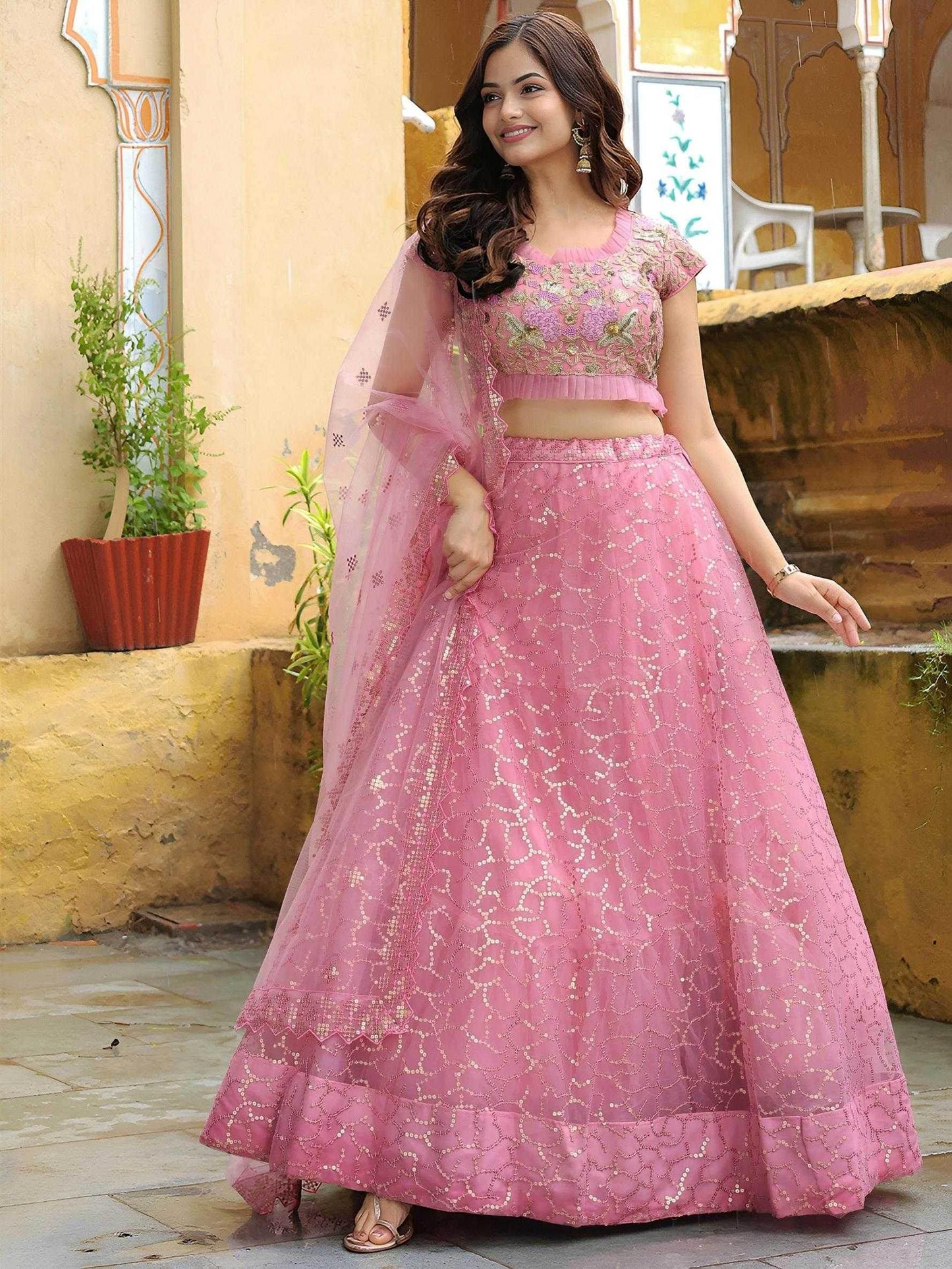 Soft Net Lehenga Choli - MYLUXURY LANE ENTERPRISE
