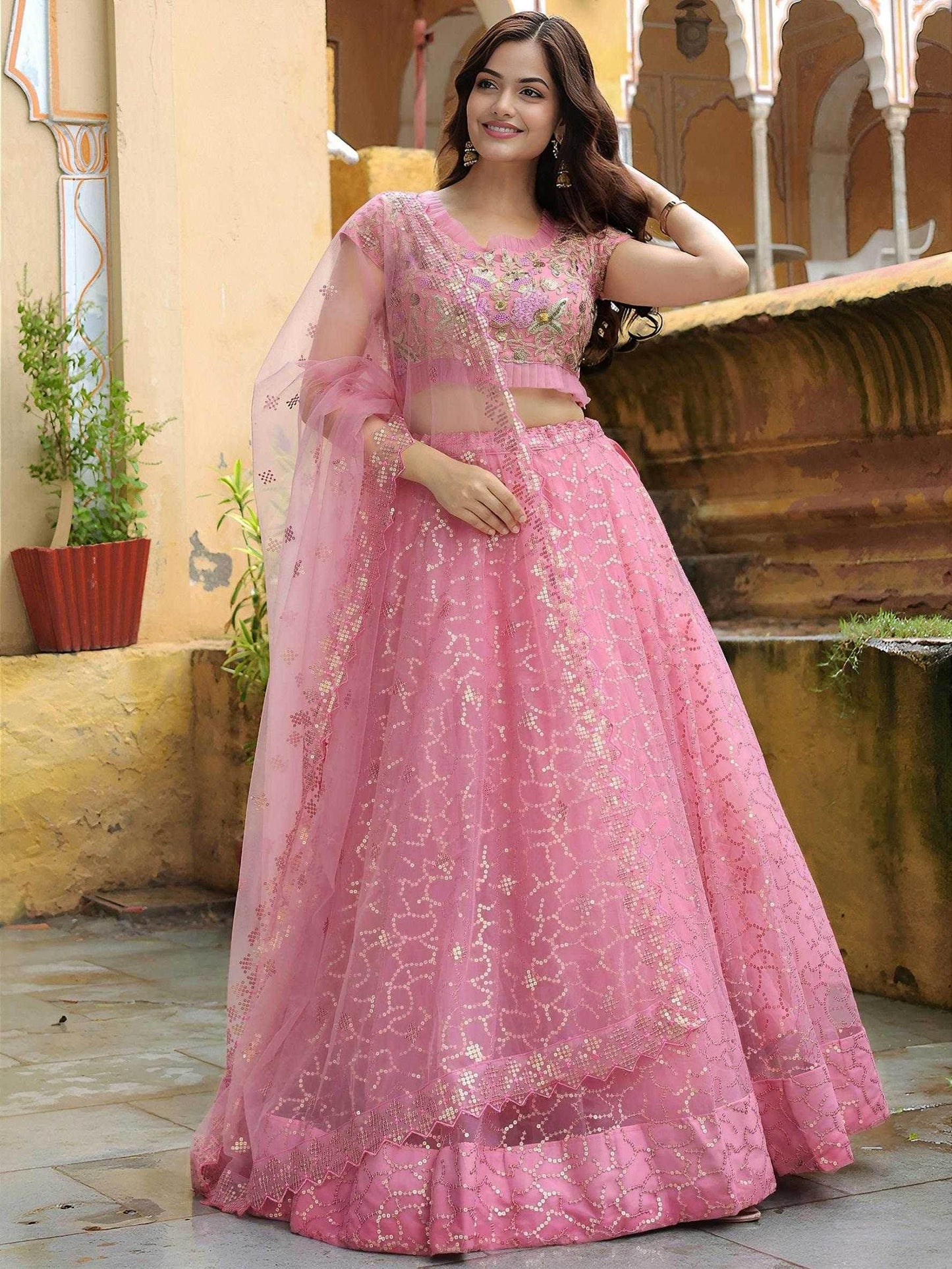 Soft Net Lehenga Choli - MYLUXURY LANE ENTERPRISE