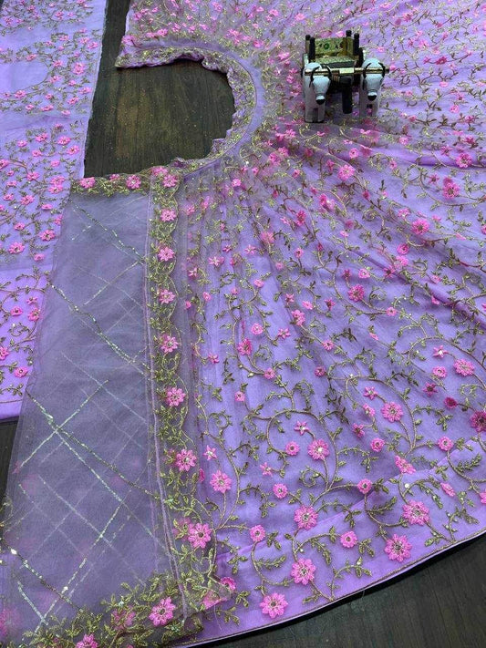 EMBROIDERED SEQUINS WITH CANCAN LAHENGA - MYLUXURY LANE ENTERPRISE