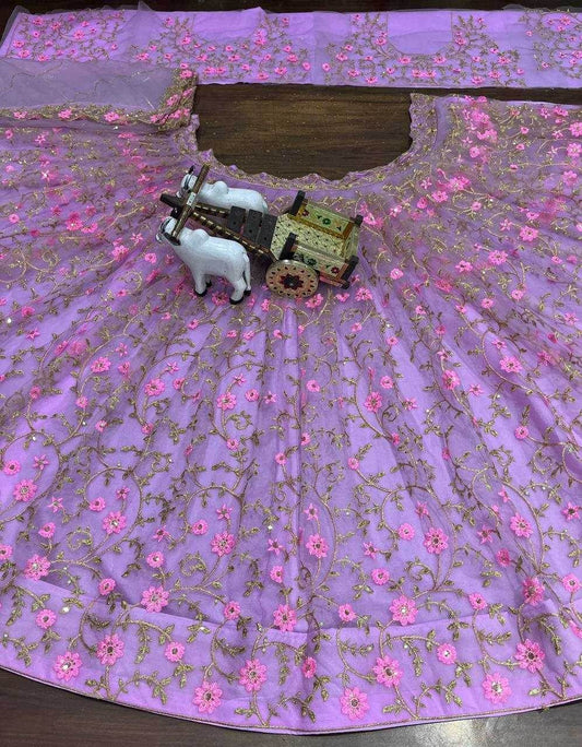 EMBROIDERED SEQUINS WITH CANCAN LAHENGA - MYLUXURY LANE ENTERPRISE