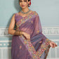 Soft Net Embroidered Sarees Sarees - MYLUXURY LANE ENTERPRISE
