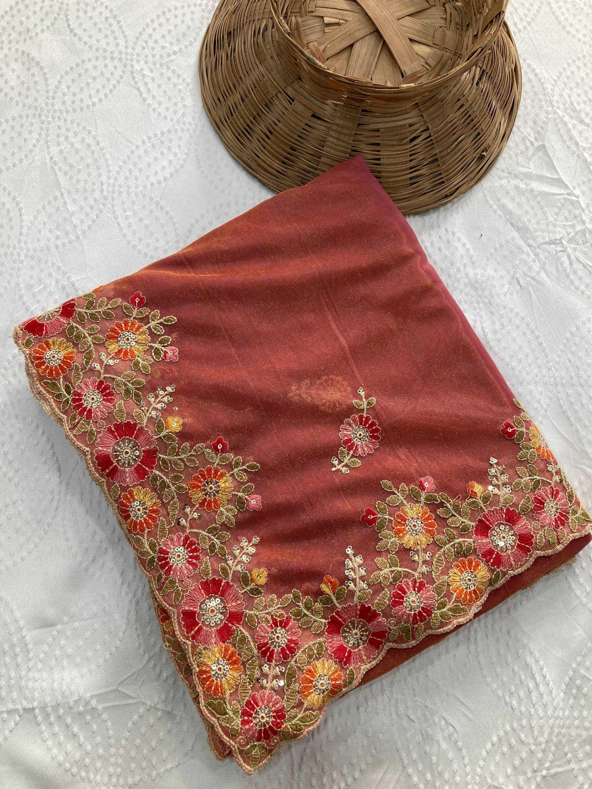 Soft Net Embroidered Sarees Sarees - MYLUXURY LANE ENTERPRISE