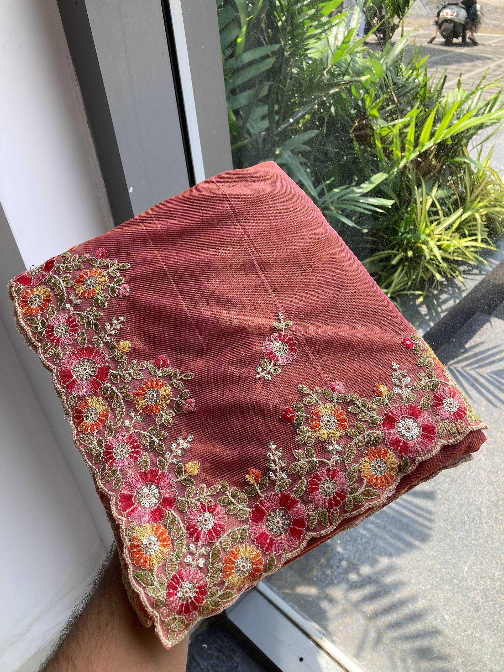 Soft Net Embroidered Sarees Sarees - MYLUXURY LANE ENTERPRISE