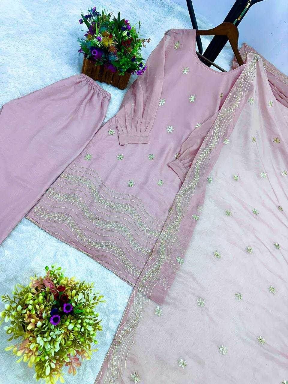 Soft Silk Long Kurtis Kurti Bottom Pants With Dupatta - MYLUXURY LANE ENTERPRISE