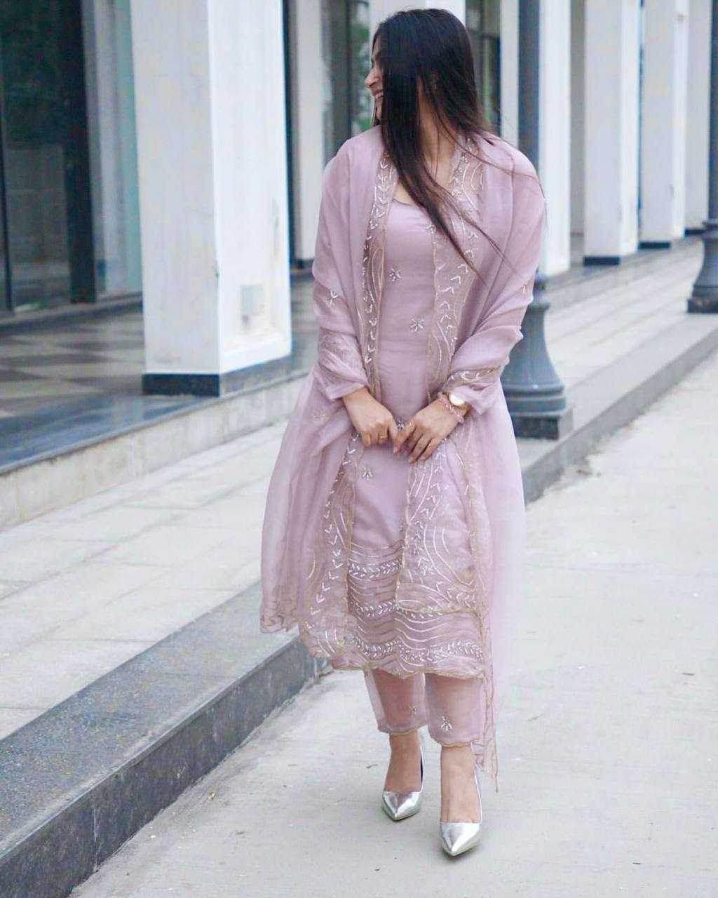 Soft Silk Long Kurtis Kurti Bottom Pants With Dupatta - MYLUXURY LANE ENTERPRISE
