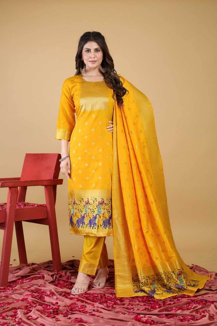 UNSTITCHED SILK LADIES PRINTED SUITS - MYLUXURY LANE ENTERPRISE