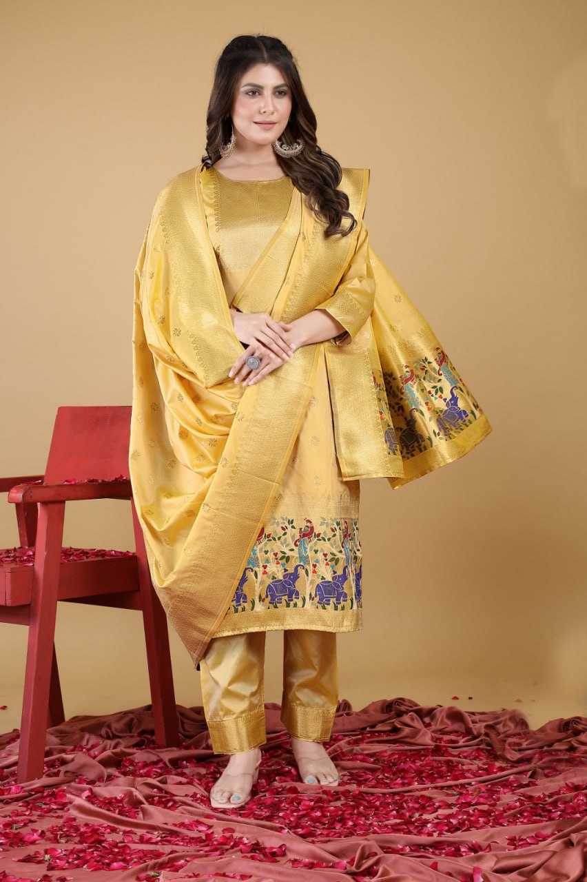UNSTITCHED SILK LADIES PRINTED SUITS - MYLUXURY LANE ENTERPRISE