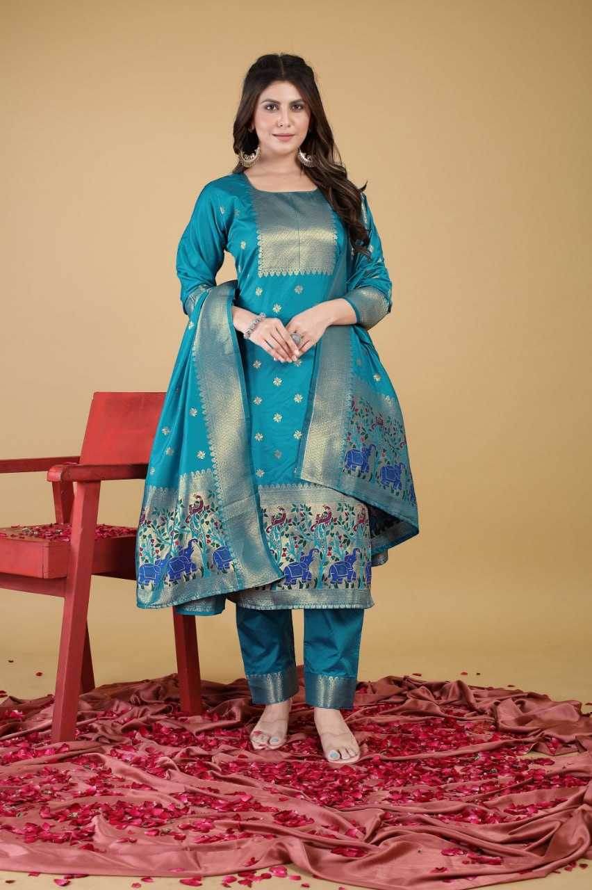 UNSTITCHED SILK LADIES PRINTED SUITS - MYLUXURY LANE ENTERPRISE