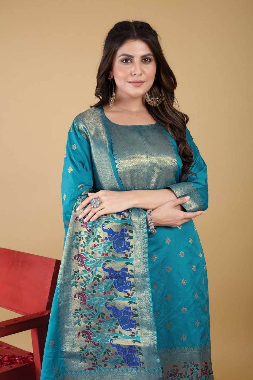 UNSTITCHED SILK LADIES PRINTED SUITS - MYLUXURY LANE ENTERPRISE