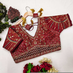 Soft Silk Sequence Embroidery Blouse - MYLUXURY LANE ENTERPRISE