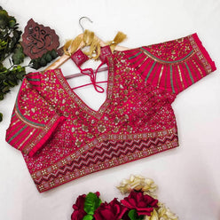 Soft Silk Sequence Embroidery Blouse - MYLUXURY LANE ENTERPRISE