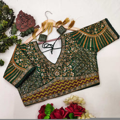 Soft Silk Sequence Embroidery Blouse - MYLUXURY LANE ENTERPRISE
