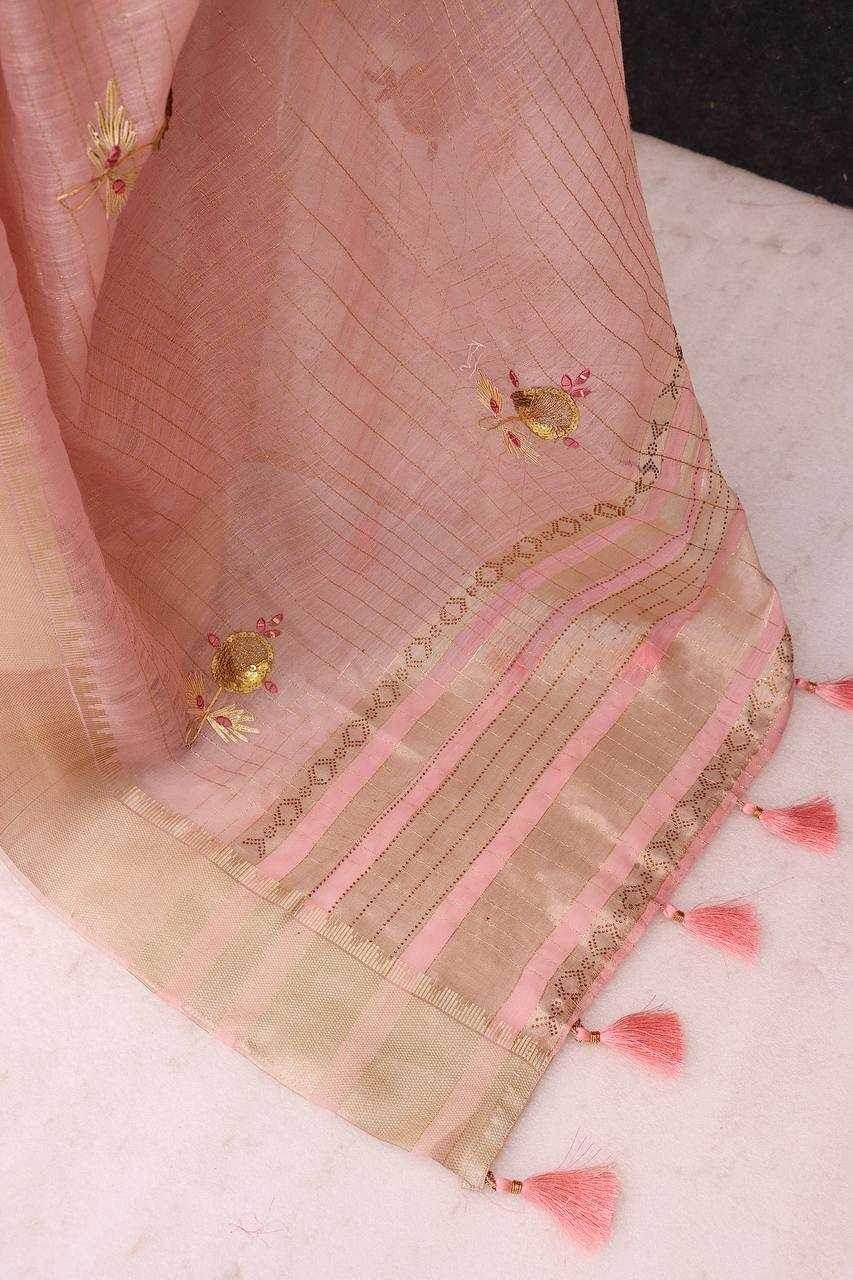 Silk Ladies Hand Work Saree - MYLUXURY LANE ENTERPRISE