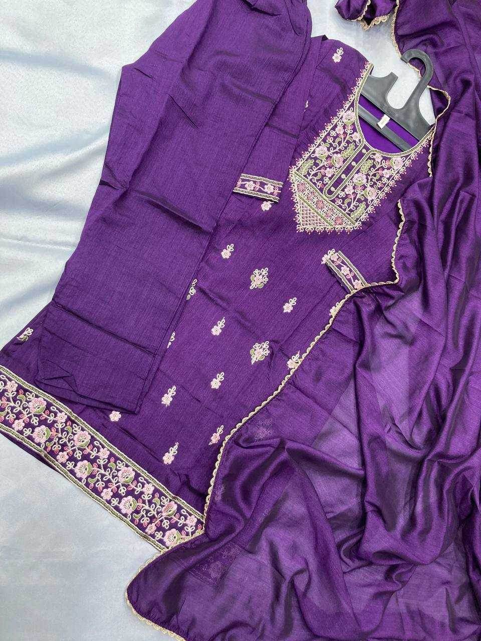 LADIES SILK EMBROIDERED LONG KURTI - MYLUXURY LANE ENTERPRISE
