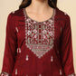 LADIES SILK EMBROIDERED LONG KURTI - MYLUXURY LANE ENTERPRISE