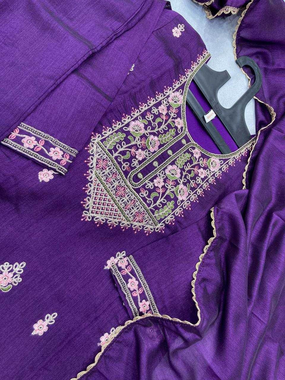 LADIES SILK EMBROIDERED LONG KURTI - MYLUXURY LANE ENTERPRISE