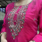 Embroidered Long Kurti Pink Salwar Suit