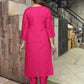 Embroidered Long Kurti Pink Salwar Suit