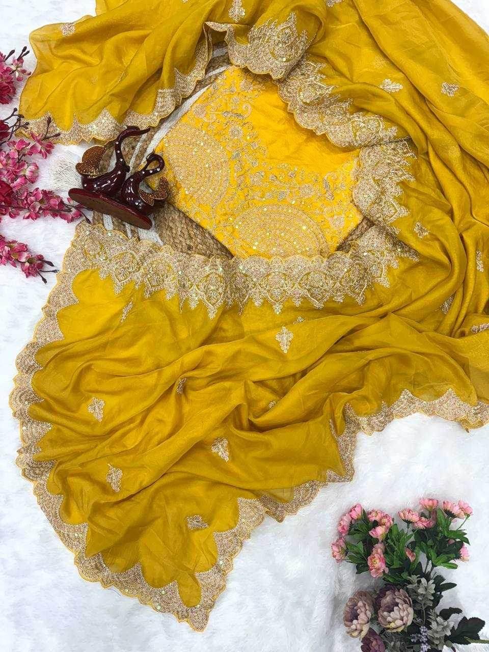 Tabby Silk Embroidered Saree - MYLUXURY LANE ENTERPRISE