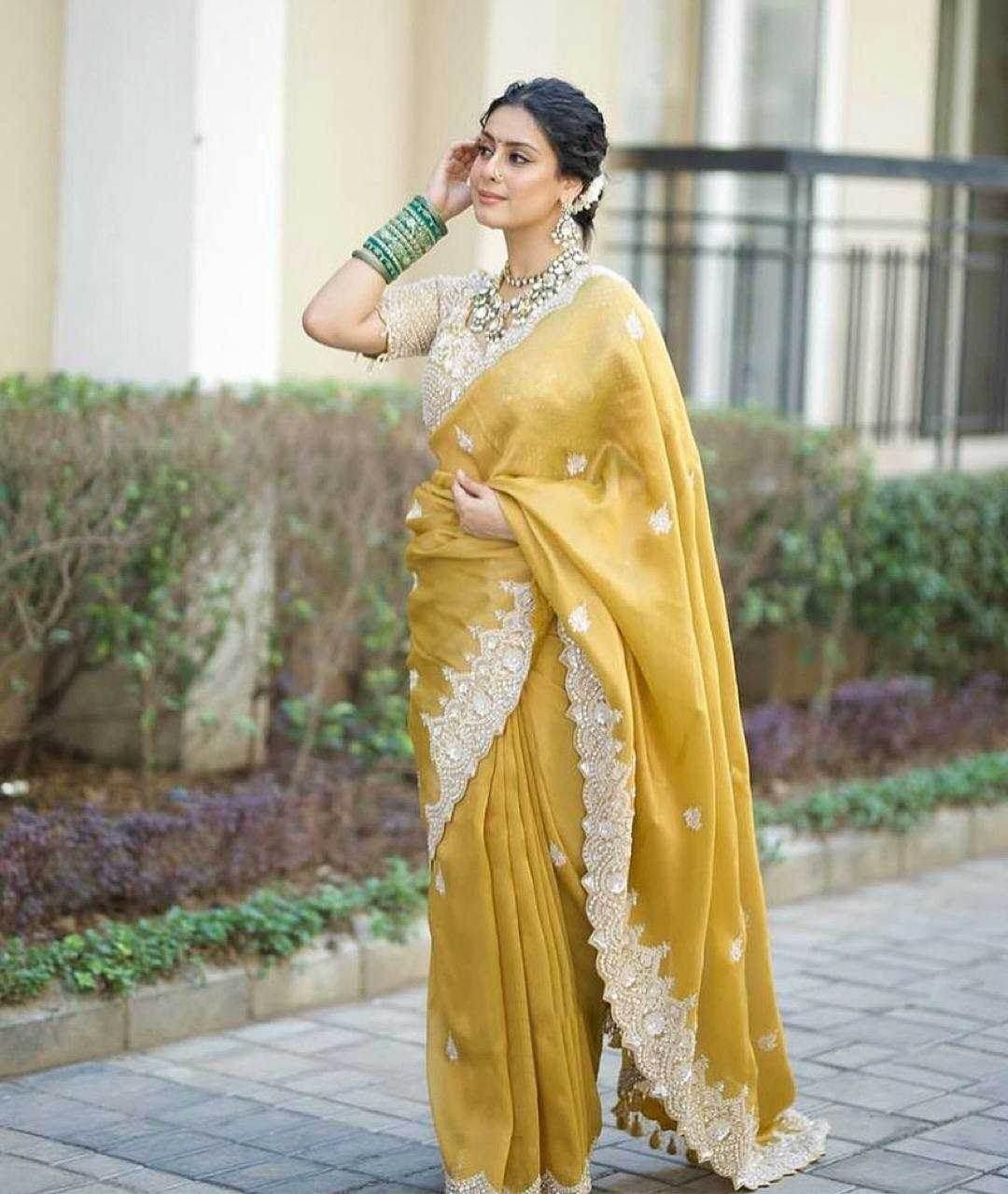 Tabby Silk Embroidered Saree - MYLUXURY LANE ENTERPRISE