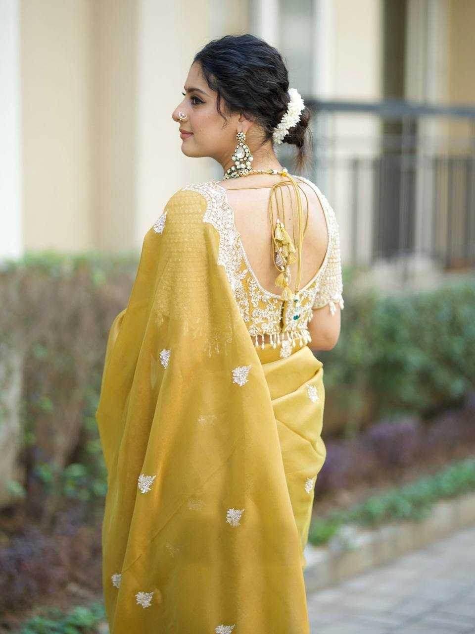 Tabby Silk Embroidered Saree - MYLUXURY LANE ENTERPRISE