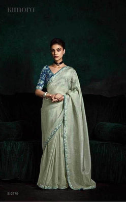 Tissue Embroidered Saree - MYLUXURY LANE ENTERPRISE