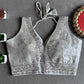 Tissue Readymade Sequence Embroidery Blouse - MYLUXURY LANE ENTERPRISE