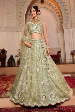 Tissue Embroidered Lehenga - MYLUXURY LANE ENTERPRISE