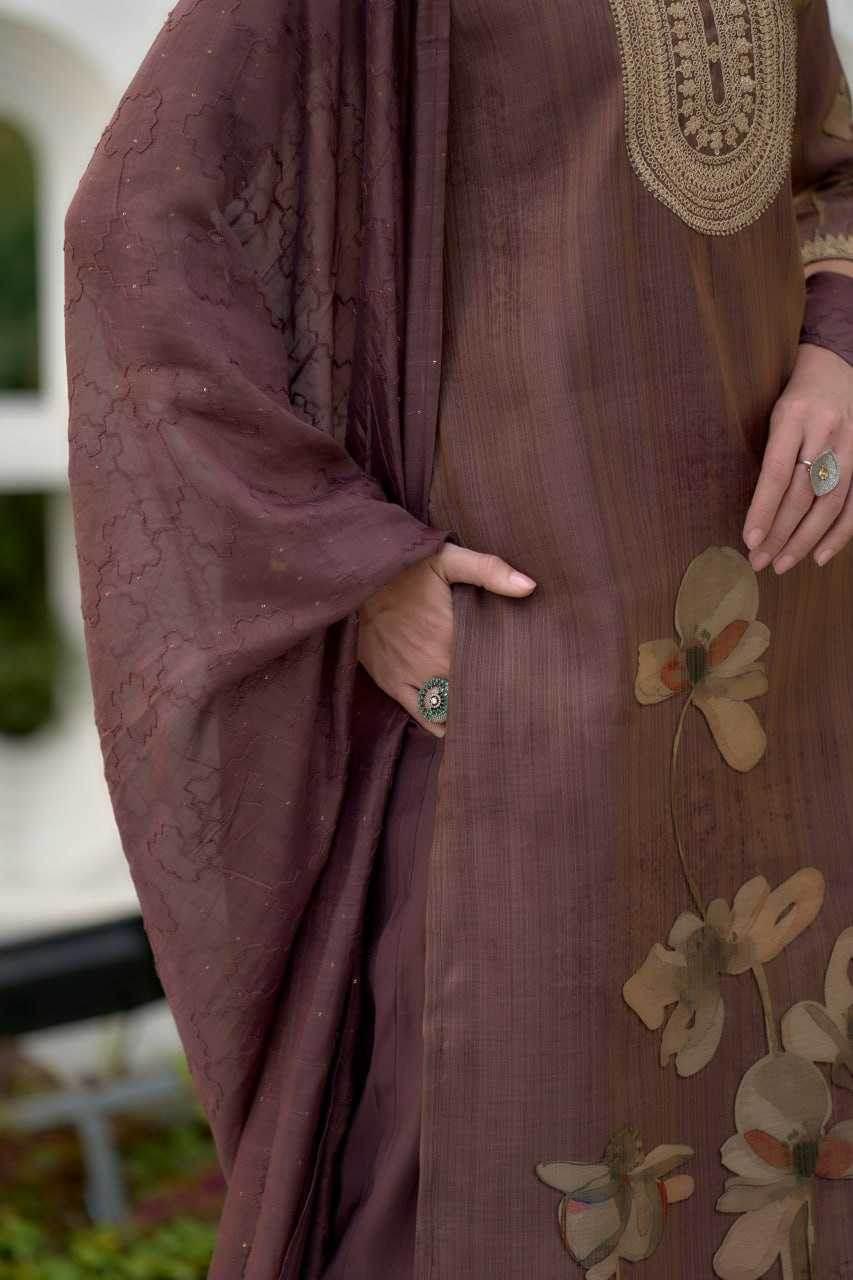 Tissue Ethnic Embroidered Kurti - MYLUXURY LANE ENTERPRISE