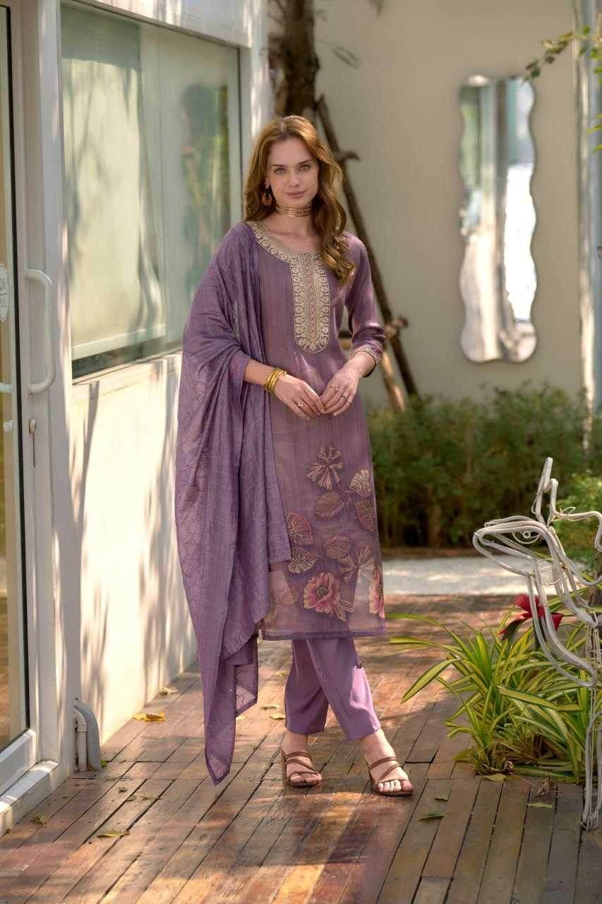 TissueEmbroidered Kurtis - MYLUXURY LANE ENTERPRISE