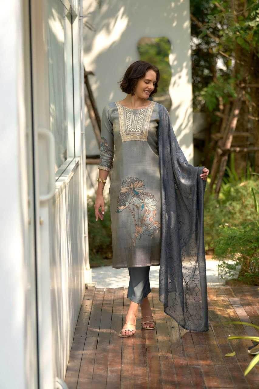 Tissue Embroidered Kurtis - MYLUXURY LANE ENTERPRISE