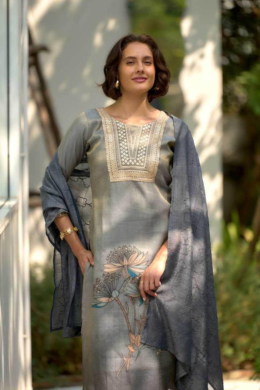 Tissue Embroidered Kurtis - MYLUXURY LANE ENTERPRISE