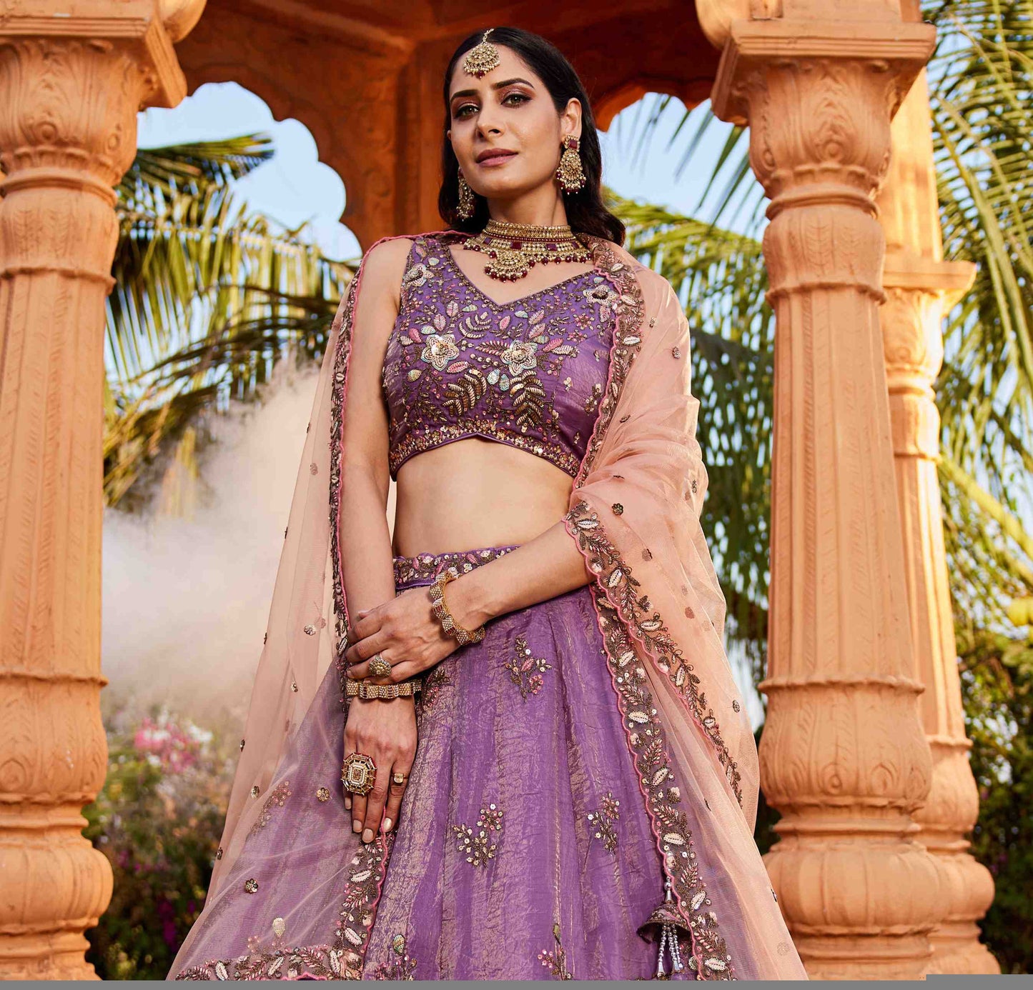 Tissue Designer Lehenga for Festive Elegance and Style - MYLUXURY LANE ENTERPRISE