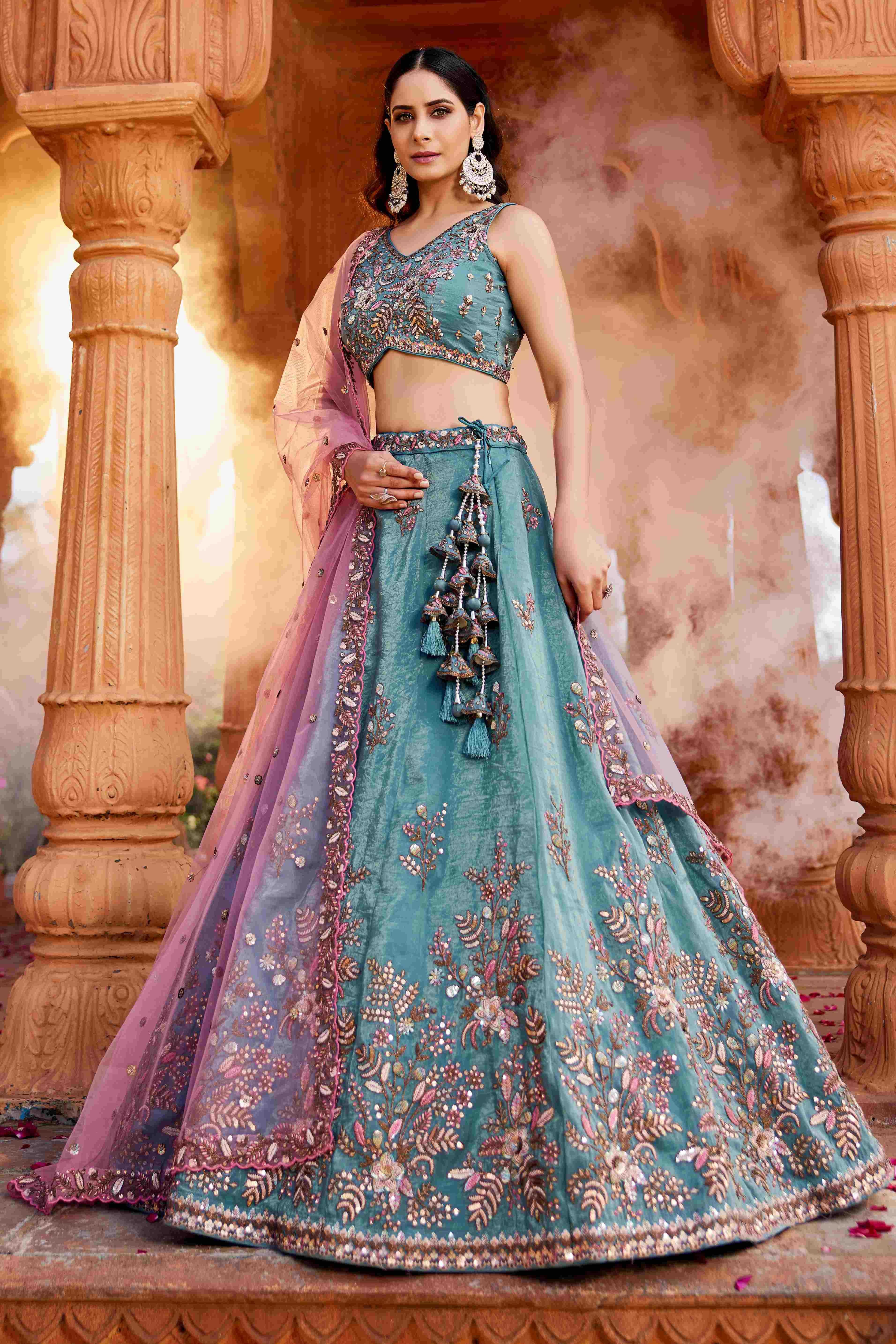 Elegant Tissue Designer Lehenga for Festive Occasions
