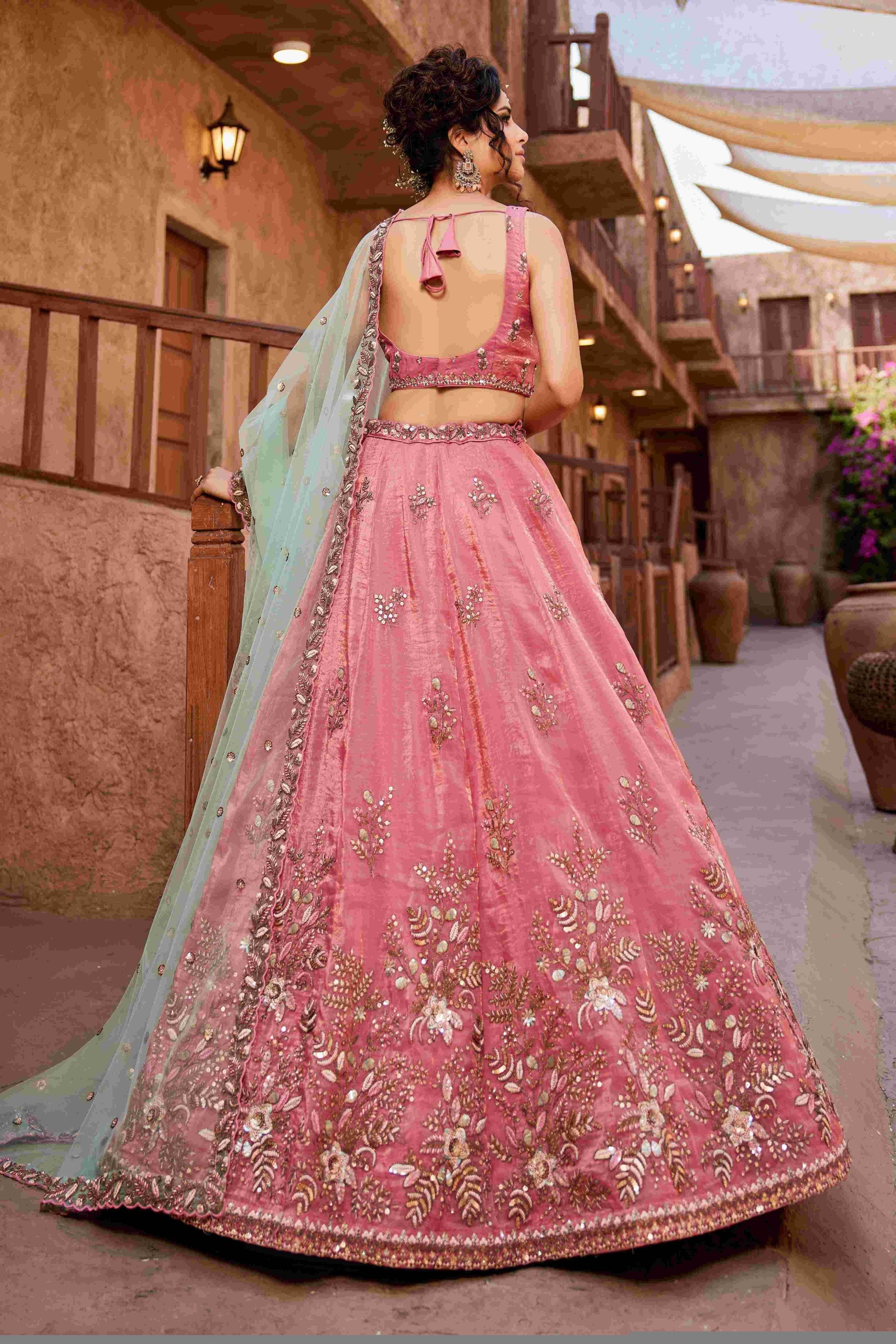 Tissue Designer Lehenga for Festive Elegance and Style - MYLUXURY LANE ENTERPRISE