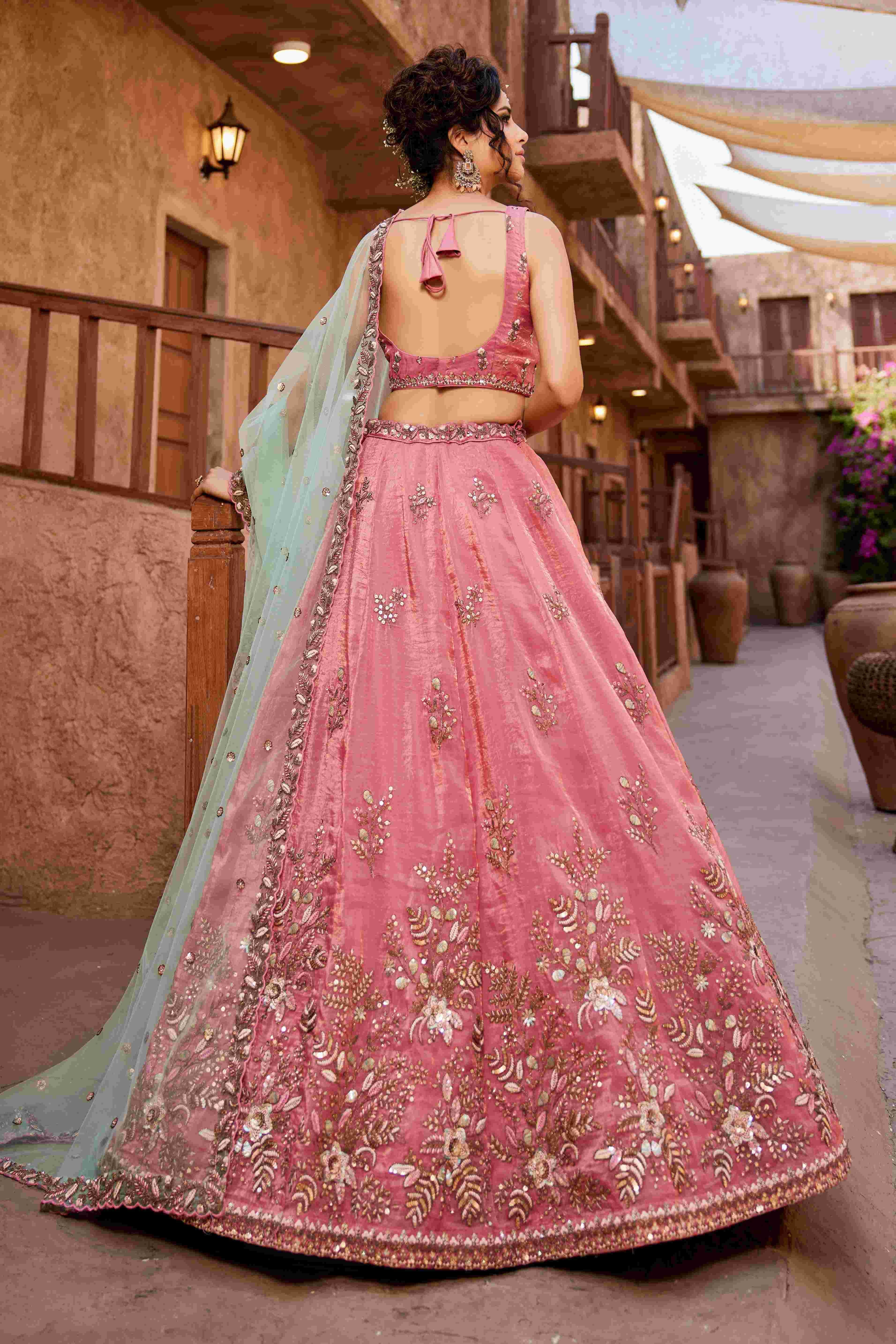 Elegant Tissue Designer Lehenga for Festive Occasions