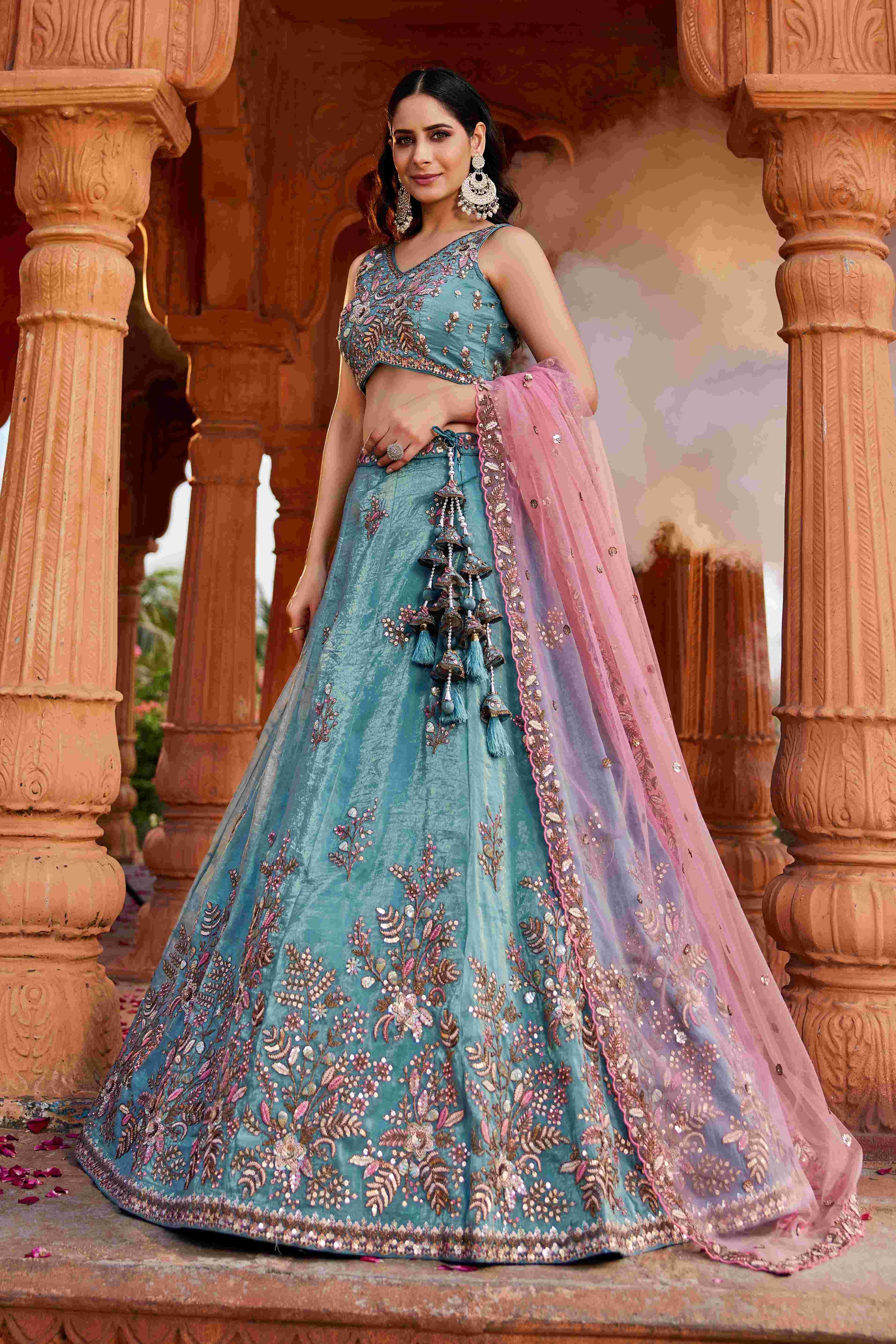 Elegant Tissue Designer Lehenga for Festive Occasions