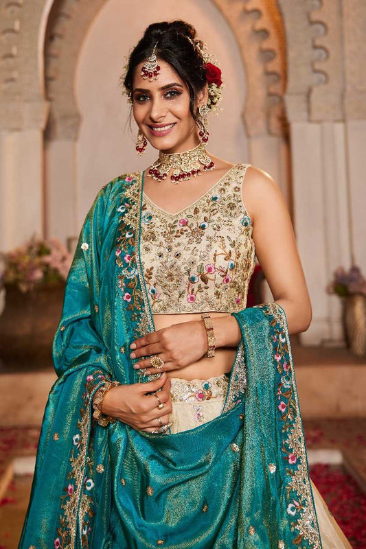 Tissue  Designer Lehenga