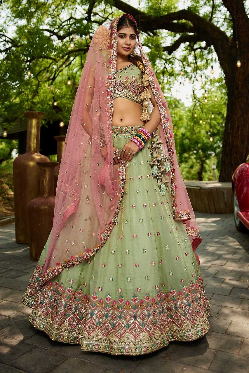 Tissue  Designer Lehenga