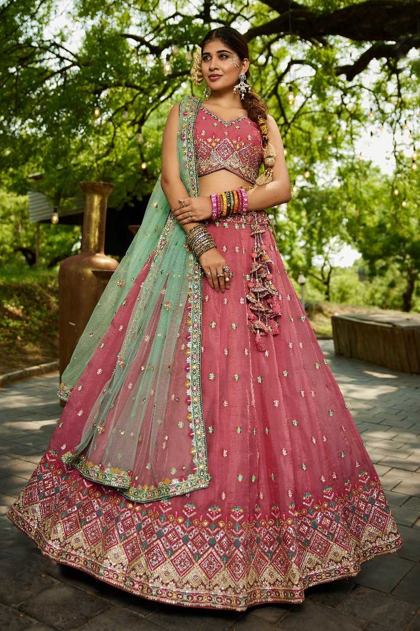 Tissue  Designer Lehenga